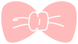 兔年可爱描边贴纸-白色描边蝴蝶结